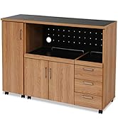 Amazon｜JKプラン キッチンカウンター 幅120cm 収納 両面 レンジ台